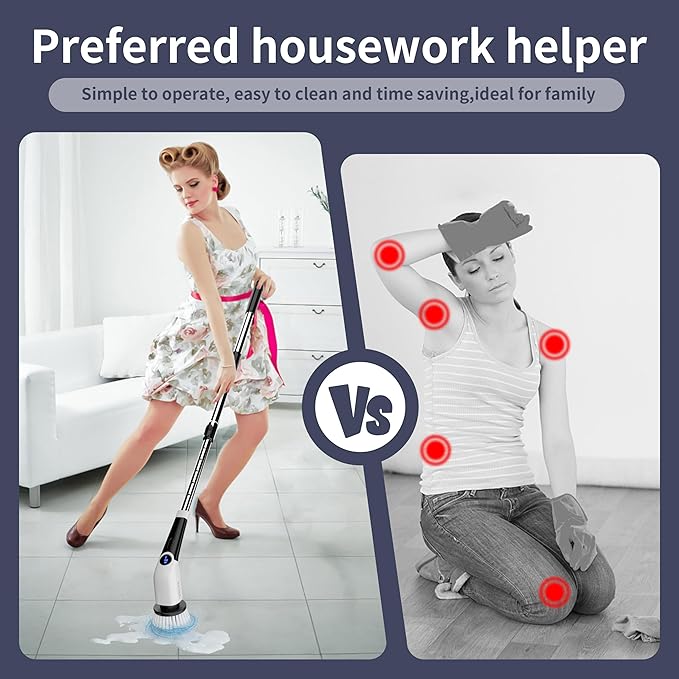 Electric Spin Scrubber Rechargeable Cleaning Brush