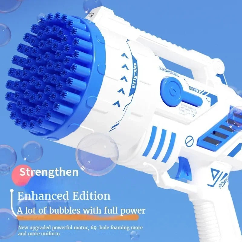 69 Holes Strengthen Electric Lighting Bubble Gun